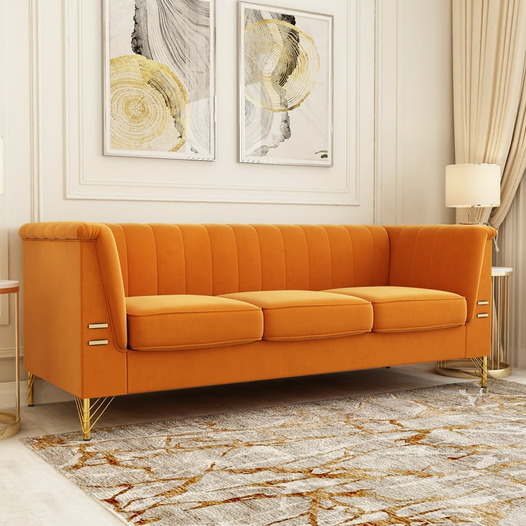 Living spaces online tufted sofa