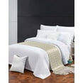 thumbnail image 3 of Xipuska Beige Geometric Bed Runners for King Size Bed, Decorative Bed Throws for Foot of Bed, Simplistic Chic Rustic Hexagon Pattern Bed Runner Sofa Throw Bedding Scarf Protector Slipcover, 3 of 6