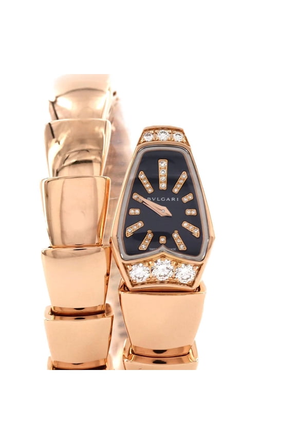 Pre-Owned Bvlgari Serpenti PG D Index SPP26G SPP26BGD1GD.1T PG/RG Quartz Watch