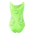 thumbnail image 5 of Alllist Womens Tops Clearance Green Plunge High Cut Solid Sexy Bikini Tops Tshirt Dress Women, 5 of 8