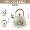 thumbnail image 4 of Vintage Enamel Tea Kettle, Whistling Tea Kettle for Stove Top, Floral Enamel on Steel Teakettle Teapot for Home Kitchen Camping Picnic, Gift for Wedding Housewarming, 4 of 7