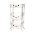 thumbnail image 4 of Lipstore Rolling Cart Multifunction Storage Trolley Storage Trolley on Wheel Utility Cart Flat tops 3 layer, 4 of 8