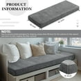 thumbnail image 2 of Bench Cushion 42x16x4 Inch for Indoor Furniture Weaving Texture Chenille Kitchen Bay Window Non Slip Seat Cushion Tufted Thicken Pad for Patio Porch, Mudroom Entryway (Gray), 2 of 12