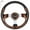 Brown Steering Wheel, variant on 10L0L Golf Cart Steering Wheel Fits EZGO TXT RXV,Club Car DS Precedent,Yamaha G29 Drive and others - Carbon Fiber ( Adapter not Include)