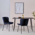 thumbnail image 2 of Porthos Home Lance Fabric Upholstered Dining Chairs Set of 2, Ergonomic and Armless Shell Seat Design with Sturdy and Corrosion-resistant Powder Coated Steel Legs, For Dining Rooms of All Sizes, 2 of 6