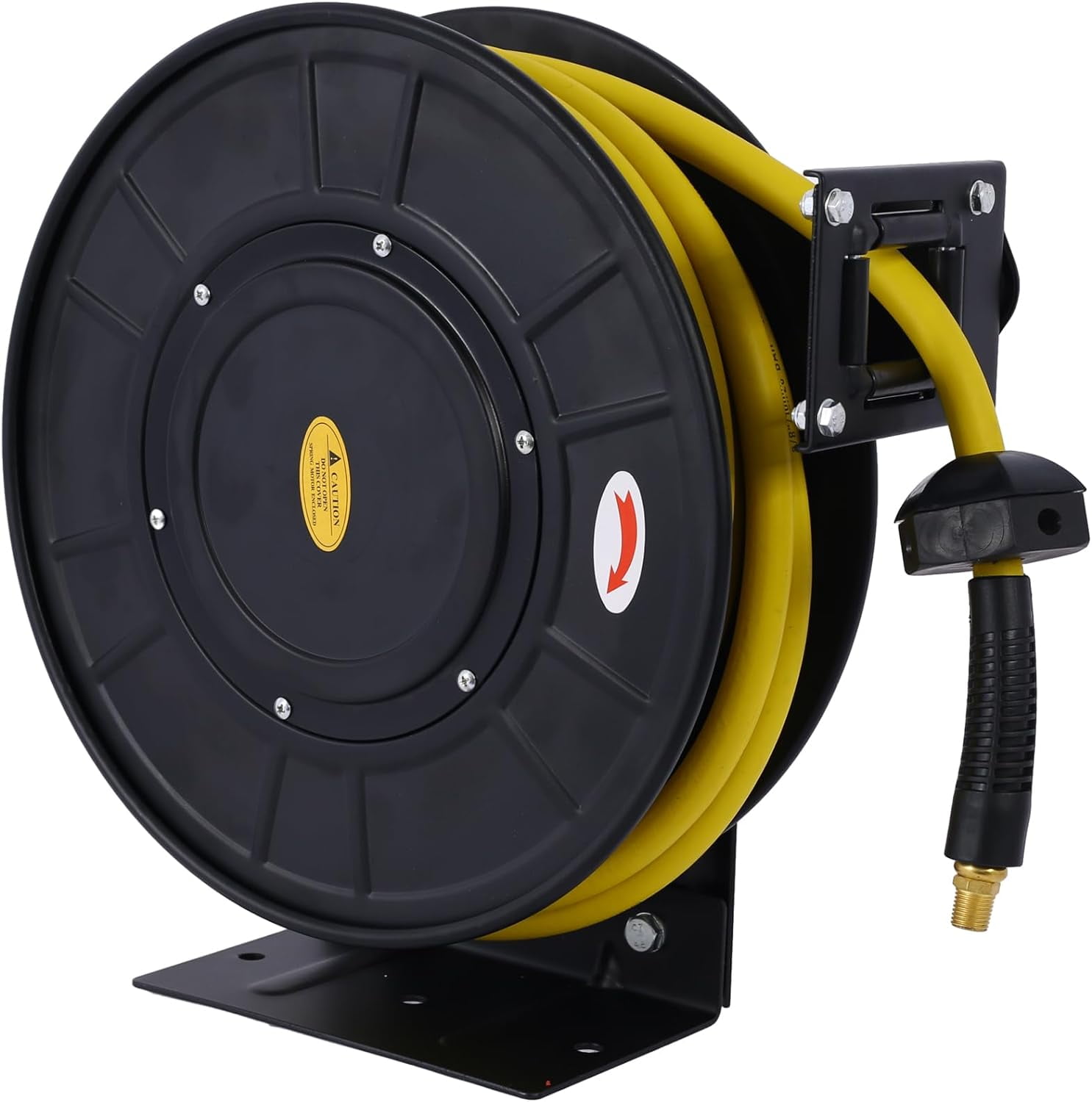 3/8" Inch x 50' Feet Retractable Air Hose Reel, Air Compressor Hose Reel, Air Tool Hose Reels, Pneumatic Hose Reel Max 300 PSI