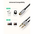 thumbnail image 2 of Divisor de auriculares Ugreen 3.5mm hembra a 2 dual 3.5mm masculino negro, 2 of 6