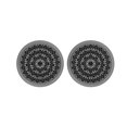 thumbnail image 2 of Dazzlingrock Collection Round Black Diamond Double Halo Style Pushback Stud Earrings for Unisex (0.25 ctw, Color Black, Clarity Opaque) in Black Plated 14K White Gold, 2 of 4