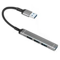 thumbnail image 1 of MesaSe Alloy USB Hub Portable 4 Port Keyboard Headphone Adapter Office Notebook Computer Splitter Accessories with 10cm Cable USB Head, 1 of 8
