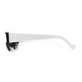 thumbnail image 4 of Womens Mod Concave Plastic Frame Oval Cat Eye Sunglasses Black White, 4 of 4