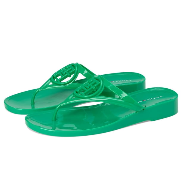 Sandalia Tommy Hilfiger Vedna Green Jelly Low Wedge