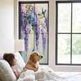 thumbnail image 3 of Purple Lavender Window Privacy Film, Butterfly Flower Abstract Brush Artwork Static Cling UV Sun Blocking Tint Film Heat Control Windows Films for Bedroom Bathroom, Window Stickers 23.6"x59", 3 of 8