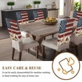 thumbnail image 4 of Retro American Flag Stripe Star Starfish Shell Wood Grain Chair Covers Set of 4 Chair Back Covers Stretch Removable Washable Chairs Slipcovers Chair Protector for Dining Room Kitchen Party Decor, 4 of 5
