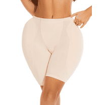 BIMEI 2PS Thigh Pdadded Women Shapewear Butt Lifter Body Shaper Panties Hip Padded Enhancer Booty Lifter Tummy Control Panty,Beige,4XL