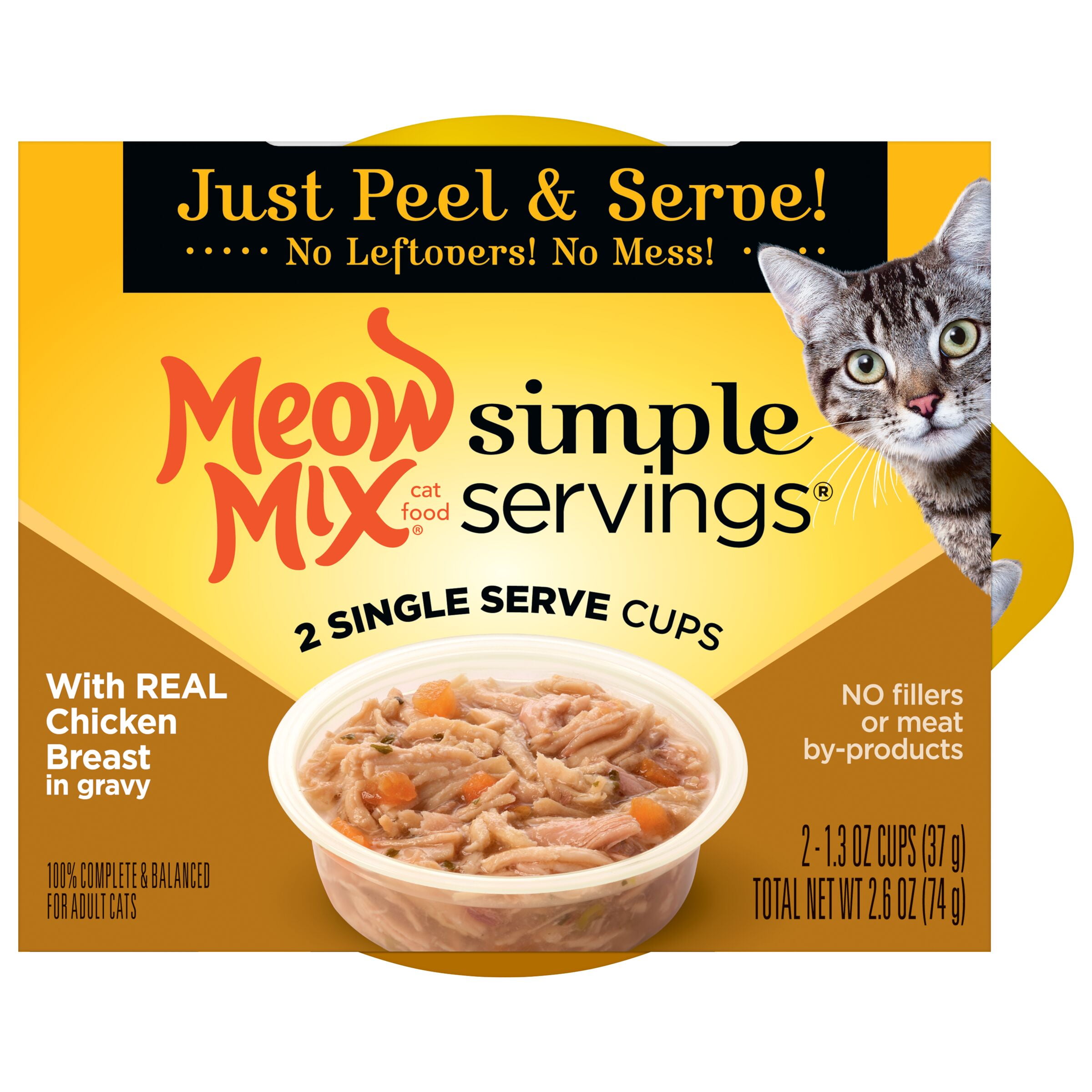 Meow Mix Simple Servings With Real Chicken Breast In Gravy Wet Cat Food