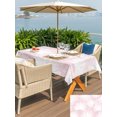 thumbnail image 5 of Outdoor Tablecloth with Umbrella Hole for Patio/Picnic/Party/Camping, Pink Palm Leaves Coastal Waterproof Table Cloth Rectangle Table Cover Washable, Summer Tropical Botanical Boho (60"x 84"), 5 of 9