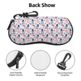 thumbnail image 3 of Cauagu American Gnomes Pattern Unisex Glasses Case,Zipper Protective Fabric Sunglass Case with Clip Soft Case Horizontal Protective Pouch for Sunglasses Eyewear, 3 of 6