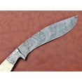 thumbnail image 2 of Damascus Steel eagle Kukri Knife, 14 Inches custom made Hand Forged With 9" long blade, Camel bone scale, Cow Leather Sheath included (Camel Bone), 2 of 6