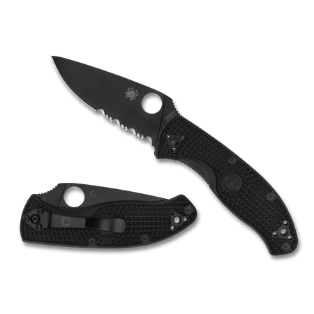 Spyderco Tenacious FRN Folding Knife 3.39in 8Cr13MoV FRN Partially Serrated