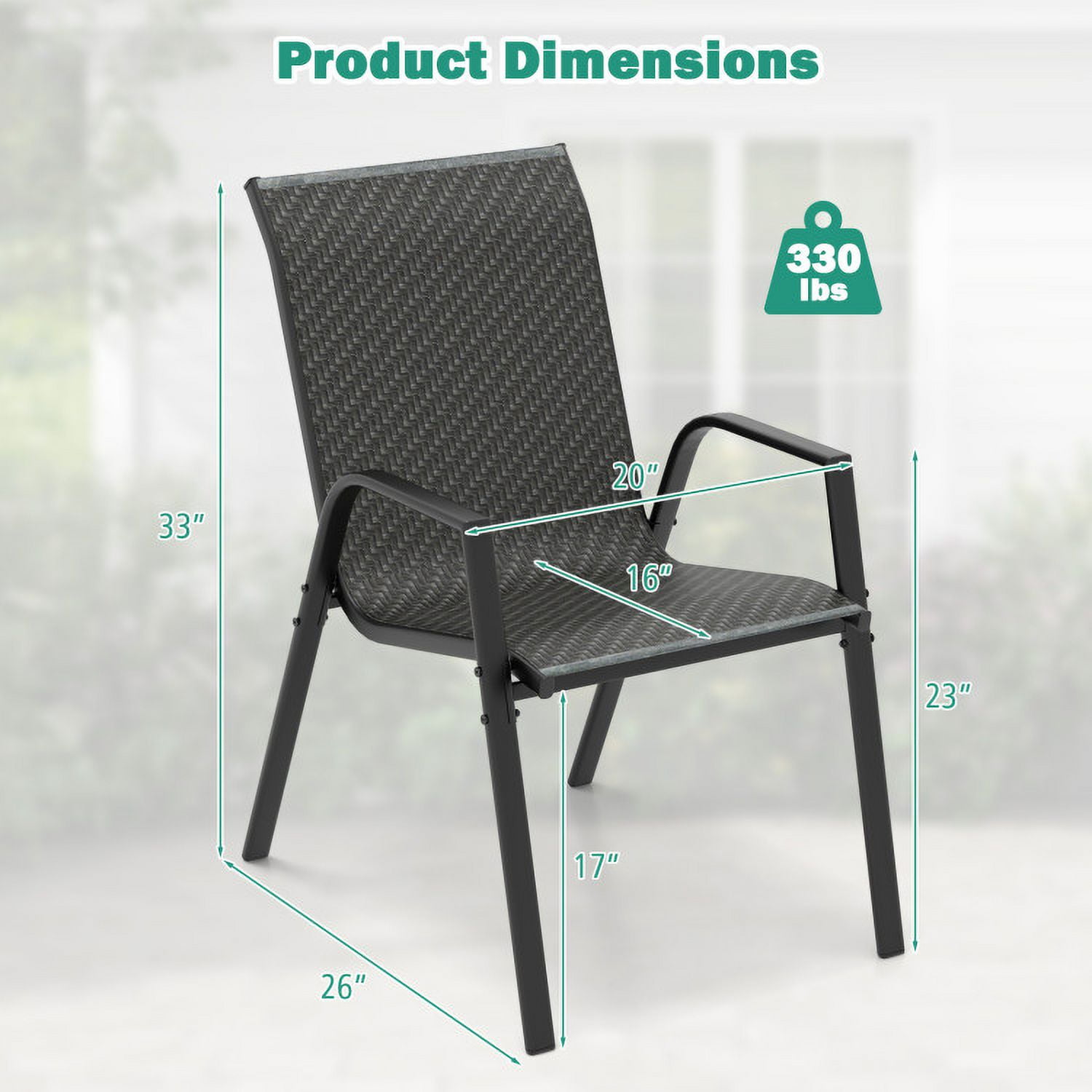 Aimee Lii 4 Piece Patio Rattan Dining Chairs with Wicker Woven Seat and Back for Backyard Front Porch, Outdoor Patio Set, Brown Aimee Lii 4 Piece Patio Rattan Dining Chairs with Wicker Woven Seat and Back for Backyard Front Porch, Outdoor Patio Set, Brown