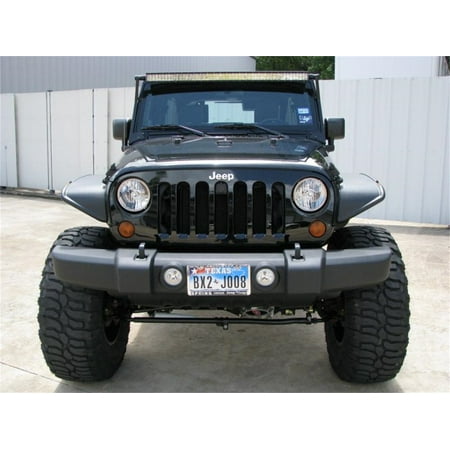 N-FAB J0750LR 2007-2017 Wrangler JK Windshield Mounted Light Bar for 50 in. LED - Textured Black