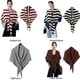 thumbnail image 4 of Guardurnaity Elegante jersey de lana triangular para mujer, tejido acrílico y lana, ideal para viajes, combina a la perfección con diversas Accesorios de disfraces color café, 4 of 6