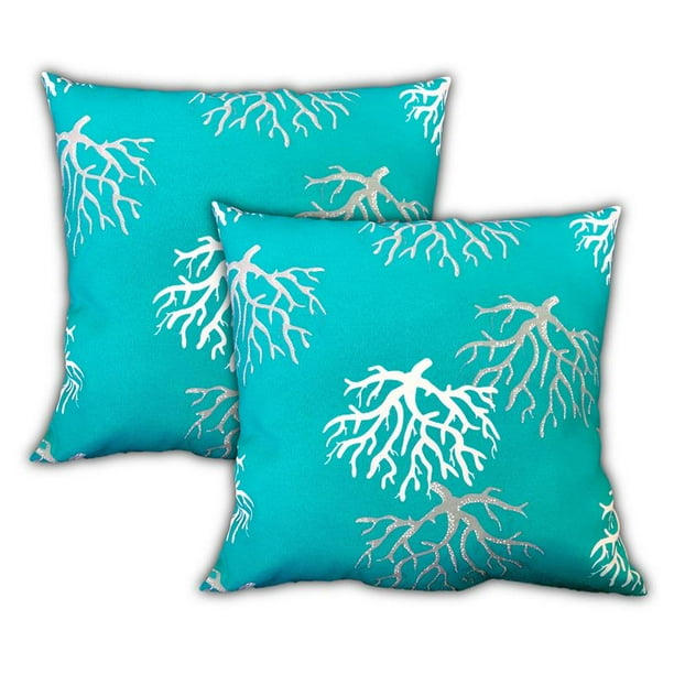 Coral throw cheap pillows walmart