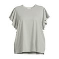 thumbnail image 2 of Terra & Sky Women's Plus Size Flutter Sleeve Knit Top, 2 of 5
