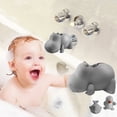 thumbnail image 5 of Every Moment Counts Baby Bathtub Faucet Cover, Bathtub Faucet Baby Shower Protection Cover, Baby Bath Spout Cover, Soft Silicone Bathtub Faucet Safety Toys with 2 Small Toys, Universal Fit, Gray, 5 of 9