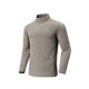 thumbnail image 2 of Blusas y camisas de manga larga con cuello redondo para hombre, color liso, con cremallera, forro polar, cuello alto, blusa de manga larga para hombre, blusa de poliéster, 2 of 3