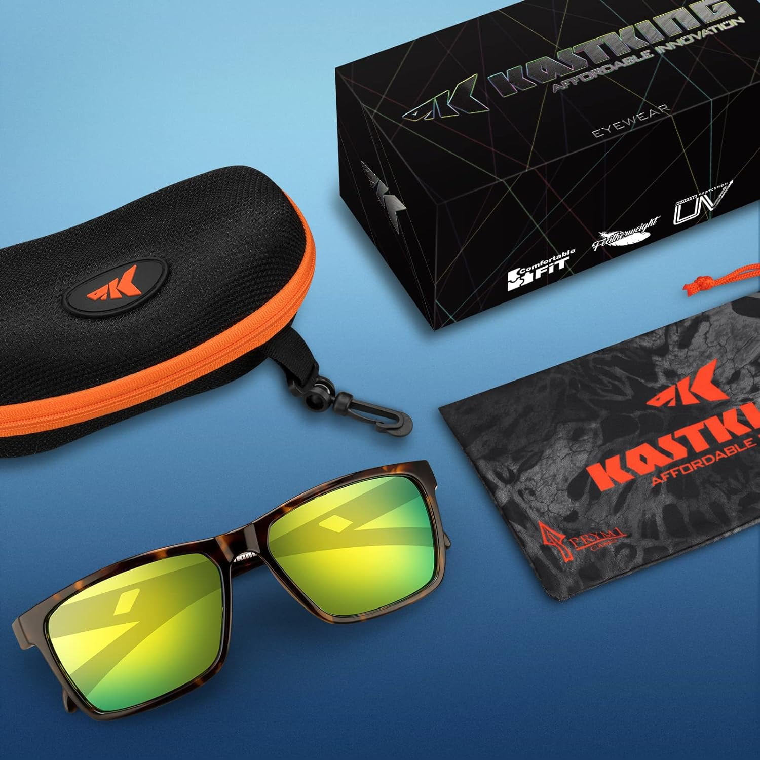 KastKing Polarized Sport Sunglasses Ideal for Driving Fishing Cycling Running, UV Protection- FlatRock