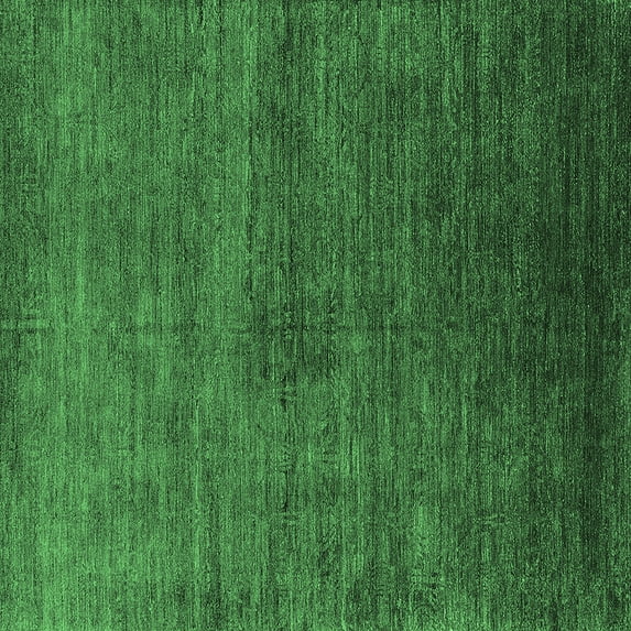 Ahgly Company Indoor Square Oriental Emerald Green Industrial Area Rugs, 8' Square