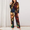 thumbnail image 3 of Lsque Chucky Pattern Long Sleeve Pajama Set for Women - Soft 2-Piece Sleepwear and Loungewear Set with Pockets, Comfy Nightwear, 3 of 8