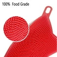 thumbnail image 3 of 3 Pack Silicone Dish Sponge Kitchen Silicone Scrubber Washing Gadgets Tool Brush, 3 of 6