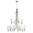thumbnail image 2 of Quorum Lighting Rossington 12-Light Chandelier, Polished Nickel, 35.25W, 37H, 2 of 2