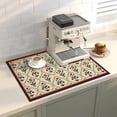 thumbnail image 7 of Coffee Mat Dish Drying Mat Hide Stain High Absorbent Bar Mat for Countertops Easy Clean,Fit Under Coffee Maker Machine And Accessories-16"x24",Vintage Small Flowers, 7 of 7