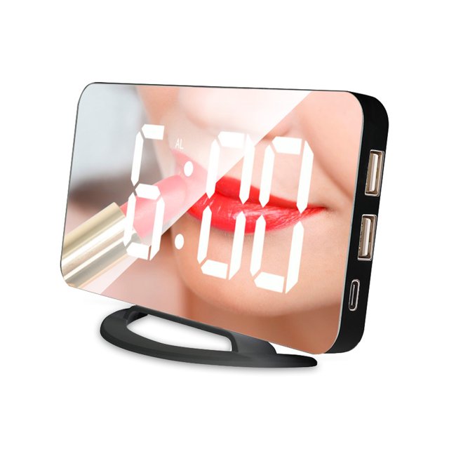 Proyector ajustable reloj digital led linterna lámparas de noche lámparas de noche termómetro relojes de proyección para dormitorio sala de estar negro, luz blanca Methold EL022658-04