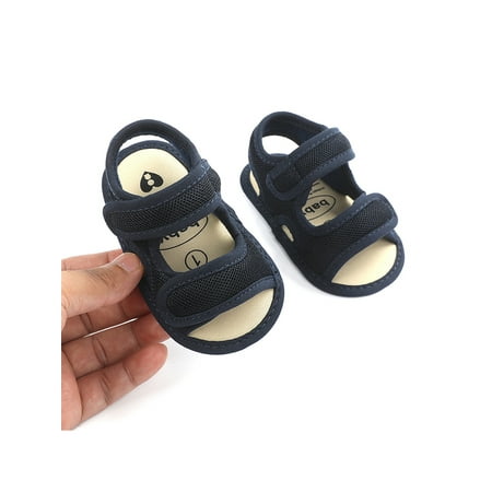 

SIMANLAN Infant Summer Shoe Soft Sole Shoes First Walker Sandals Toddler Kids Non-Slip Flat Sandal Newborn Mesh Blue 0-6 months