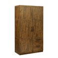 thumbnail image 4 of Cfowner 2 Door Wardrobe Cabinet with 2 Drawers and 5 Storage Spaces, 39.37"W x 19.49"D x 70.87"H, 4 of 9