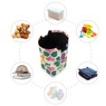 thumbnail image 7 of Yayeee Freestanding Laundry Hamper with Handle Collapsible Large Storage Basket for Clothes, Purple Clover Pattern, 7 of 7