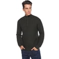 thumbnail image 5 of Purcoar Men's Long Sleeve Sweater Stand Collar Pullover Knitwear, 5 of 9