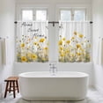 thumbnail image 4 of Spring Yellow Floral Kitchen Curtain for Berdoom Living Room Cafe 45 Inch Length, Farmhouse Country Flower Butterflies Tiers Curtains Light Filtering Drapes Window Treatment 2 Panels 52"Wx45"L, 4 of 8