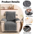 thumbnail image 2 of WETRBWEH Recliner Chair Cover with Pockets, Waterproof Non-Slip Washable Recliner Cover Furniture Protector for Home, Gray 28", 2 of 9