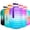 Purple/Blue Gradient, variant on Motivational Gallon Water Bottle - with Straw & Time Marker  Large   Water Jug with Handle for Fitness Outdoor Enthusiasts Leak-Proof