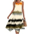 thumbnail image 2 of Erwazi Summer Flowy Dresses for Womens Short Sleeve Scoop Neck Sundress Tie-Dye Midi Tank Dress Casual Beach Vacation Tshirt Dress with Pockets, 2 of 6