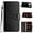 Black, variant on TECH CIRCLE For iPhone 17 Pro (6.3", 2025) Flip Wallet Phone Case with Wrist Strap, Includes 2 Card Slots and 1 Cash Pocket, Stylish Embossed Butterfly/Flower PU Leather Protective Case, Blue