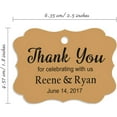 thumbnail image 4 of 100 PCS Custom Wedding Favor Hang Tags Thank you for celebrating Personalized Paper Tags, 4 of 4