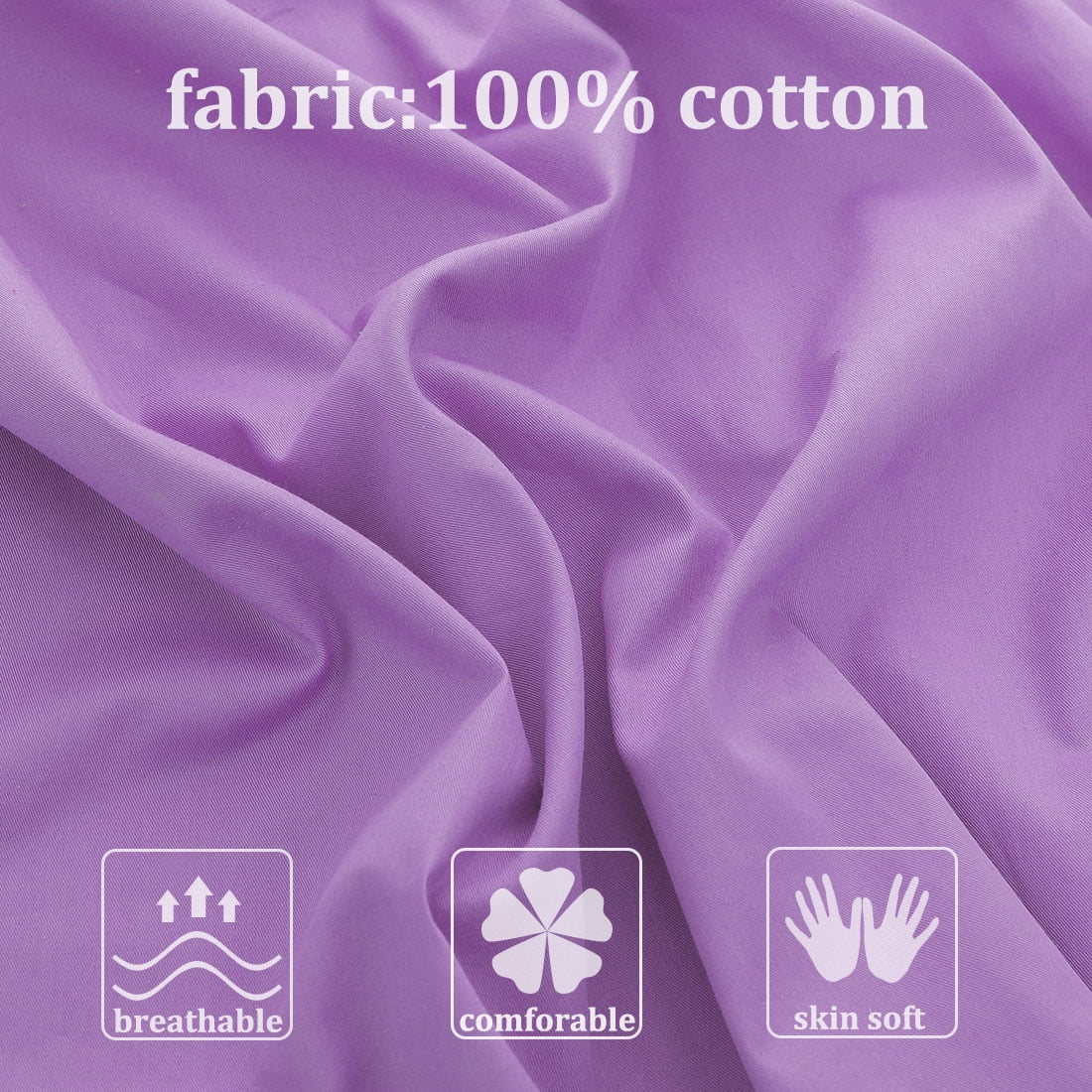 Unique Bargains 300TC Cotton Body Pillow Cover Case, 20" x 48"