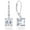 04-diamond-Apr, variant on Square Dangle Drop Earrings Sterling Silver Solitaire Leverback Earring 7MM Princess Cut May Emerald Birthstone Jewelry for Women