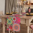 thumbnail image 2 of Table Runners 90 Inches Long Dress Scarves, Colorful Ethnic Farmhouse Coffee/Dining/Kitchen Table Runner for Living Room, Modern Abstract National Geometric Red 13x90 Inch, 2 of 9